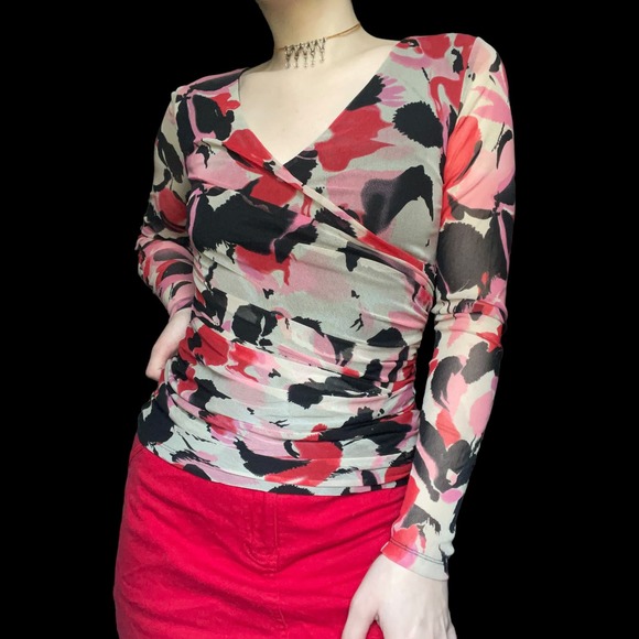 Y2k Fairy Grunge Mesh Nylon Long Sleeve Top Small - Picture 2 of 15